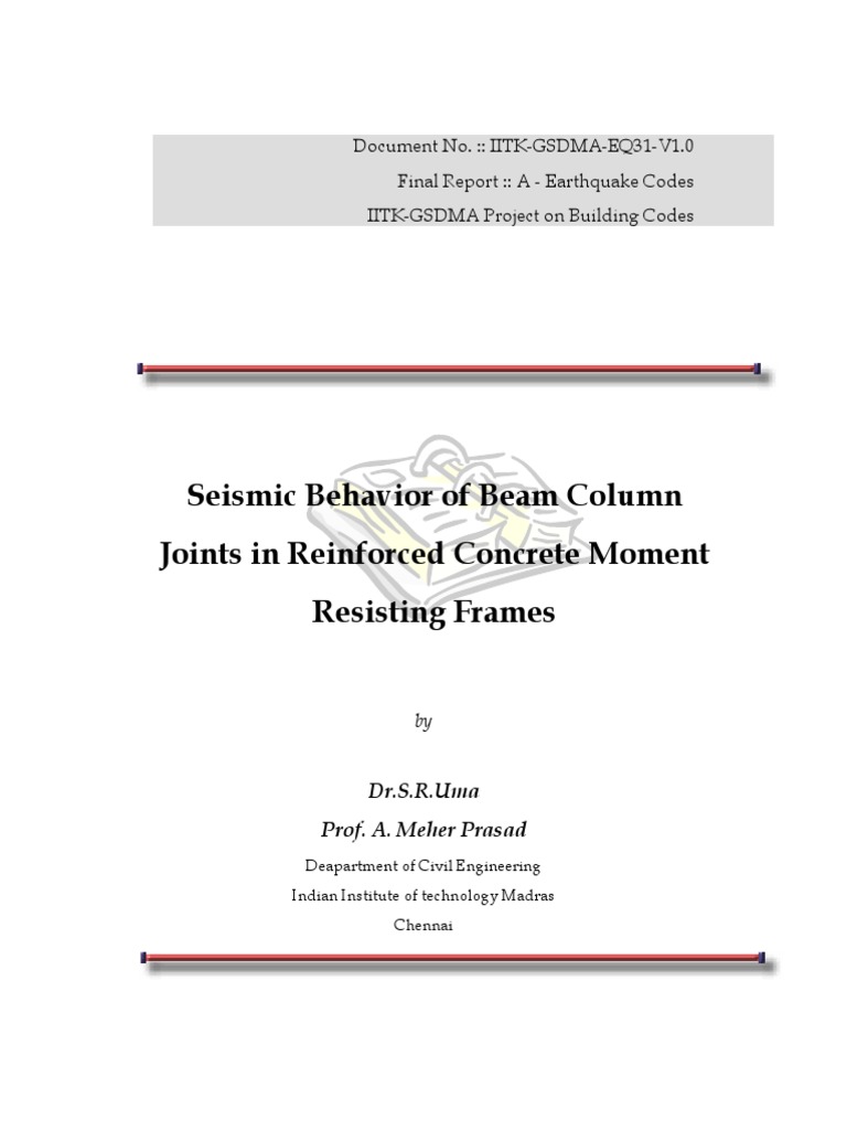 EQ31 Seismic Behavior of Beam Column Joints-Libre | Unduh gratis PDF ...
