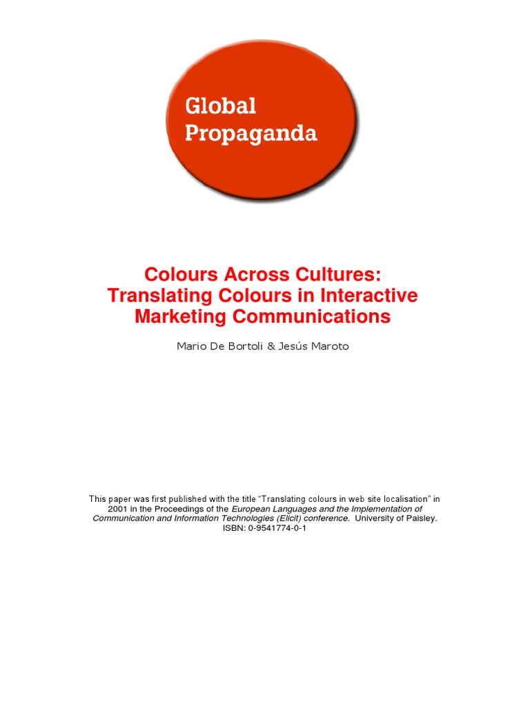 Color Meanings in Global Cultures | PDF | Red | White
