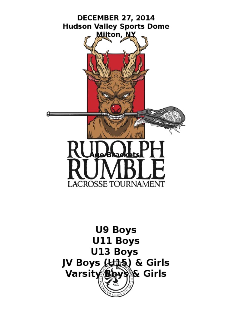 Rudolph Rumble Information and Registration Packet PDF Lacrosse
