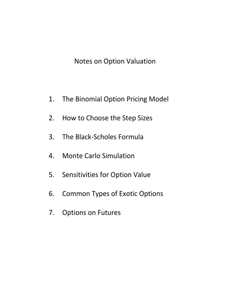 437 Option Valuation | PDF | Greeks (Finance) | Option (Finance)