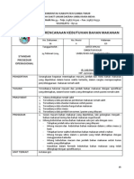 SPO Perencanaan Kebutuhan Bahan Makanan