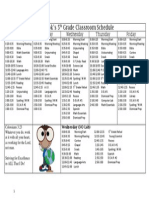 5th Grade Schedule