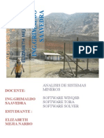 Análisis de sistemas mineros usando software