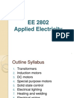 EE 2802 Applied Electricity - Transformers