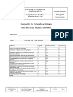 Lista de Cotejo Muestra Cientifica