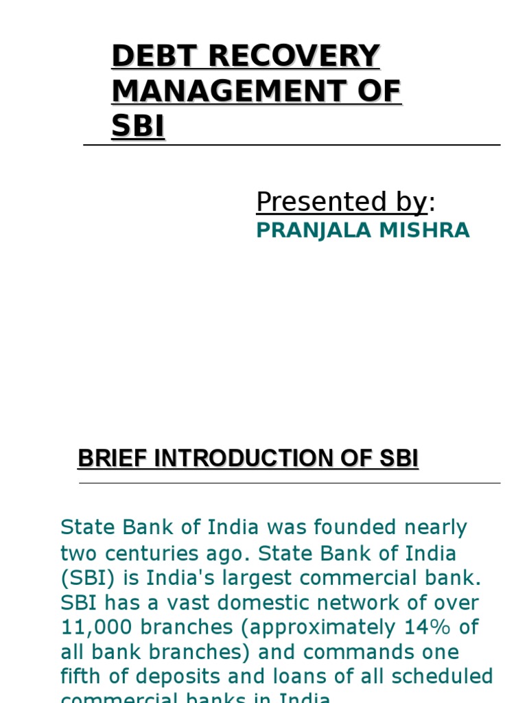 Debt Recovery Management PDF Debt Banking