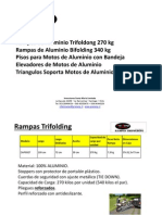 Rampas aluminio 270-340kg pisos motos elevadores