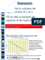 To Be Able To Calculate The Regression Line of y On X - To Be Able To Interpret The Equation of The Regression Line