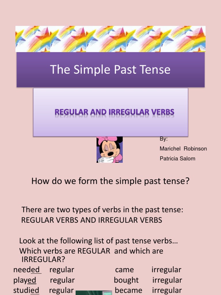 The Simple Past Tense (Full Grammar) Beg III | PDF | Grammatical Tense ...