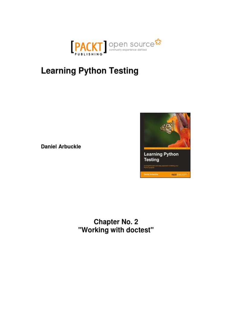Learning Python Testing Sample Chapter | Download Free PDF | Unit ... image.