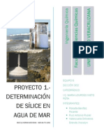 Proyecto#1 Determinación de Sílice en Agua de Mar