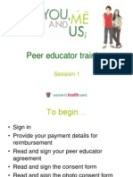 You, Me and Us Peer Educator Training Presentation