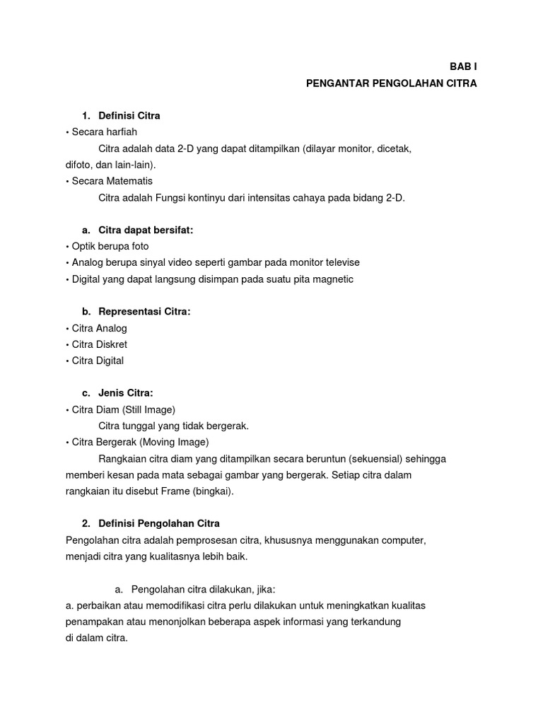 Contoh Makalah Resume Pengolahan Citra