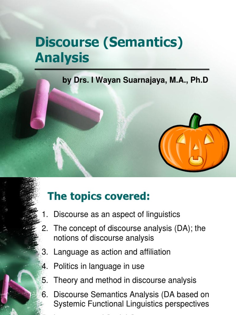 Discourse Analysis Linguistics Thought