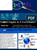 Search Engine & E-Governance: Made by