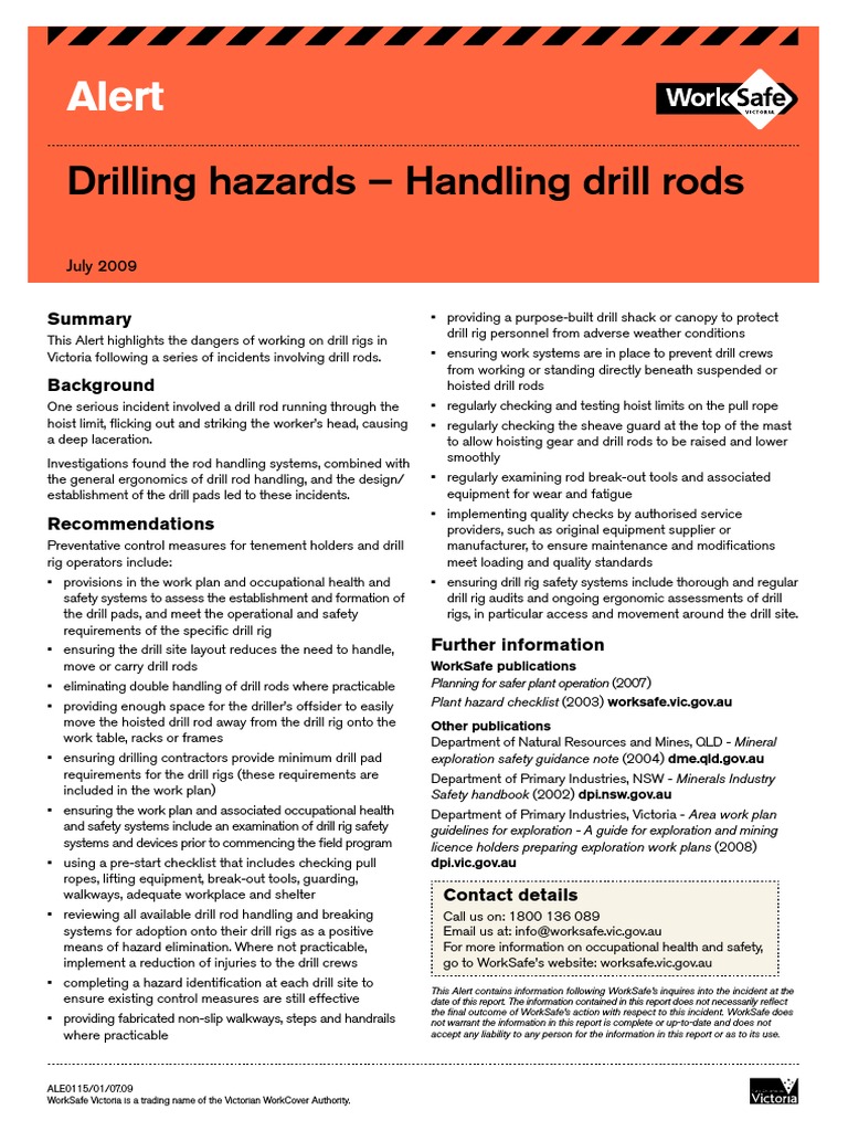 Alert Drilling v5 Drilling Rig Occupational Safety And Health