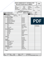 Diesel Emergency Generator Black Start Data Sheet