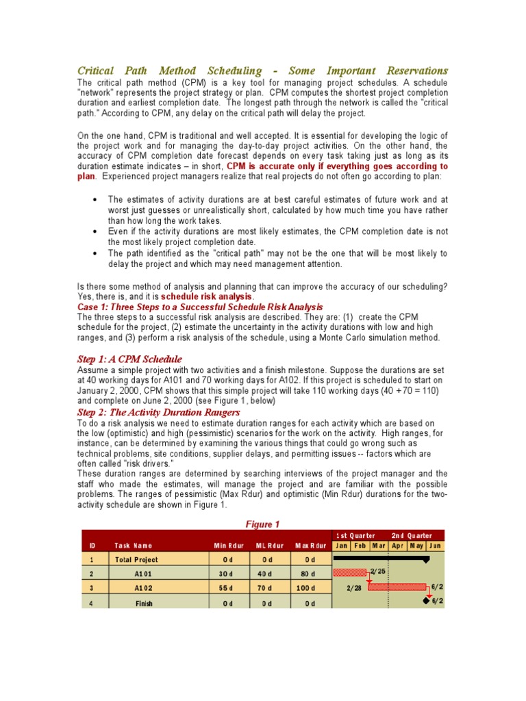 Critical path analysis pdf picture