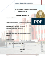 Informe de Quimica Laboratorio 6 