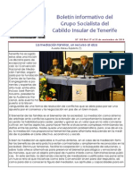 Boletín del Grupo Socialista del Cabildo de Tenerife 102. 17 - 23 de noviembre 2014