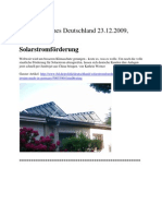 Financial Times Deutschland 23.12.2009, 12:15: Solarstromförderung