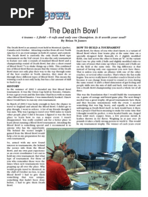 Death Bowl Blood Bowl