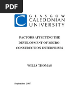 Download FACTORS AFFECTING THE DEVELOPMENT OF MICROCONSTRUCTION ENTERPRISES by Wills Thomas  SN24803632 doc pdf