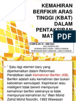 Kemahiran Berfikir Aras Tinggi Dalam Pentaksiran Matematik-131207102537-Phpapp01