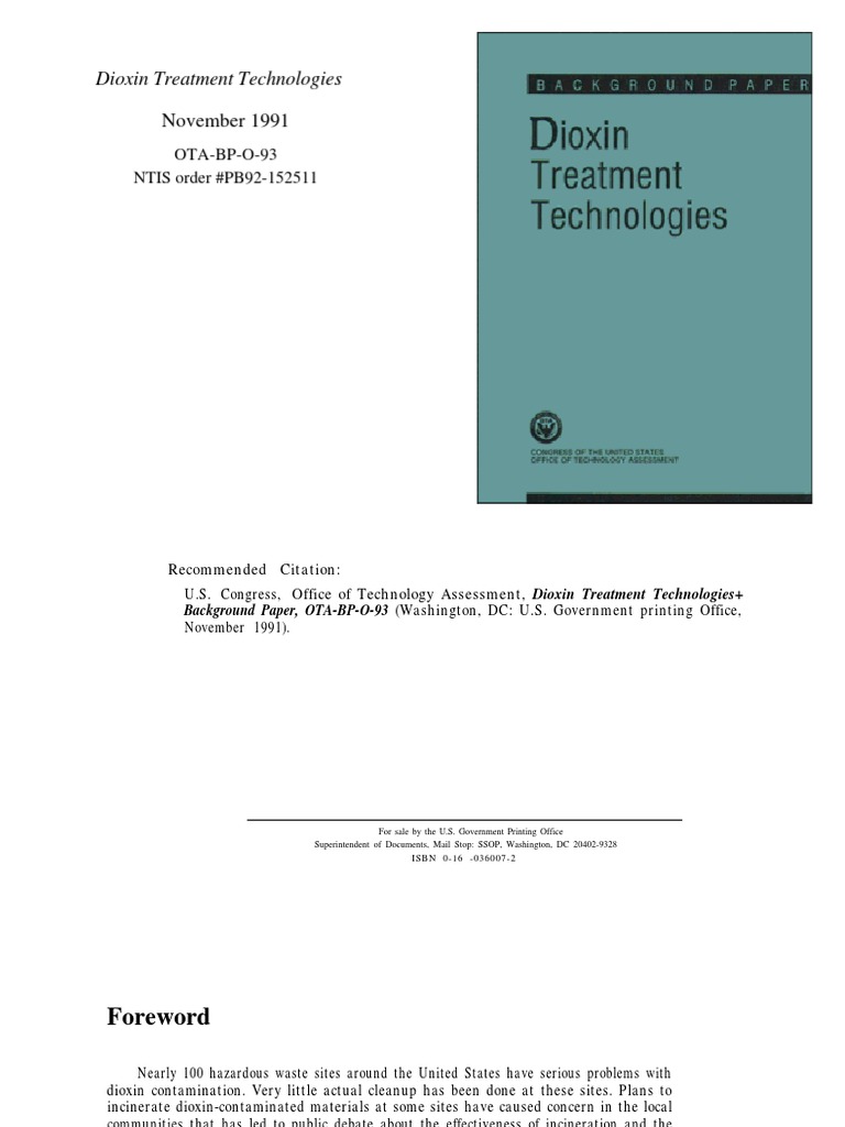 Dioxin 1 PDF Environmental Remediation Incineration
