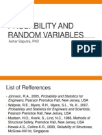 Probability Random Variables Statistics Reference