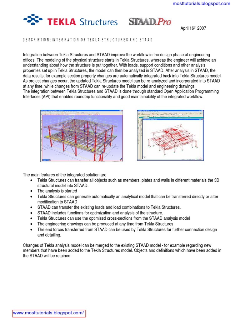 Tekla Structures Integration with Analysis Tools | PDF | Application ...