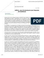 Desescalar El Conflicto, Una Circunstancia Que Depende Del Gobierno