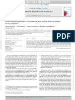 Routine Testing of Umbilical Cord Blood After Normal Delivery