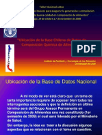 Ubicación de La Base Chilena de Datos de Composición Química de Alimentos