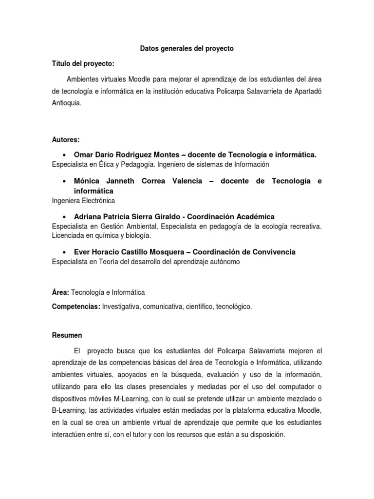 Proyecto Aula Virtual | PDF | Moodle | Wiki