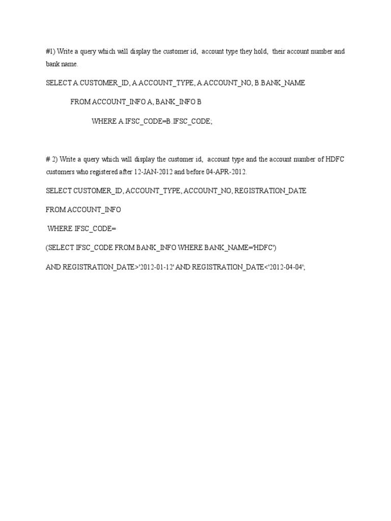 Query Bank Management System | PDF | Interest | Identity Document