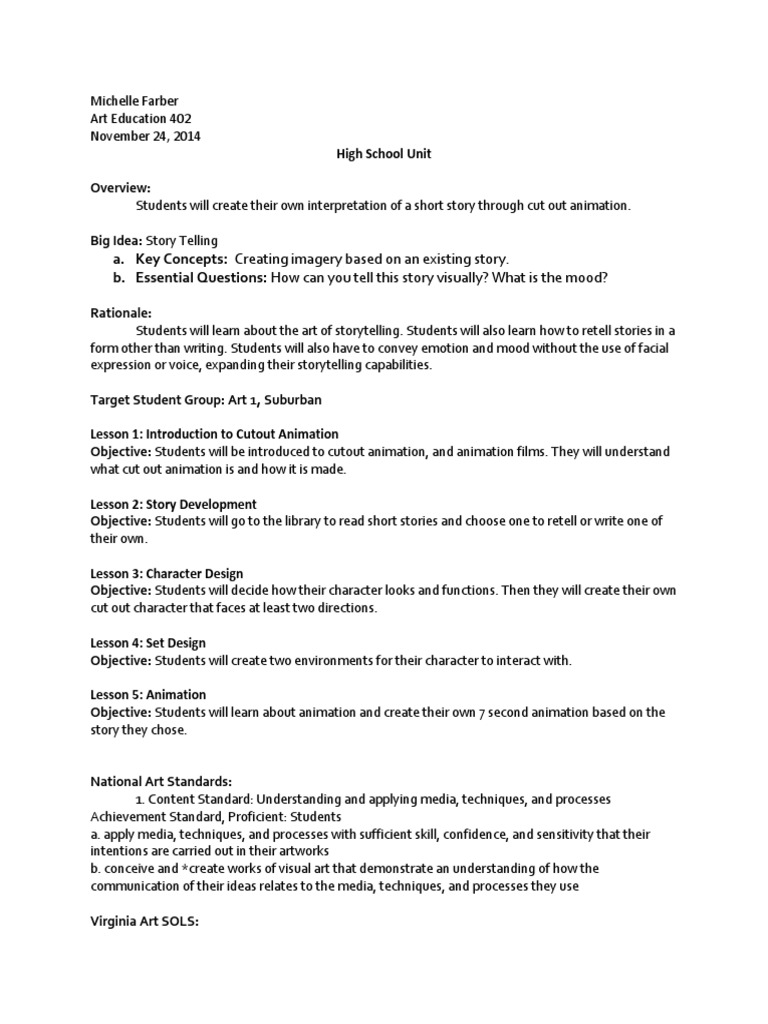 Hs Unit | PDF | Animation | Storytelling