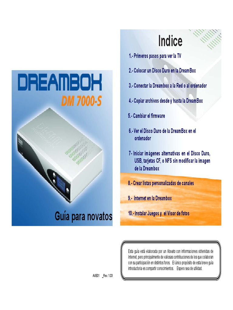 Guía básica para usar Dreambox | PDF | Sistema de archivos | Archivo de ...