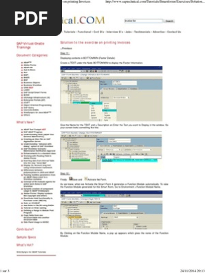 SAP Technical Invoice