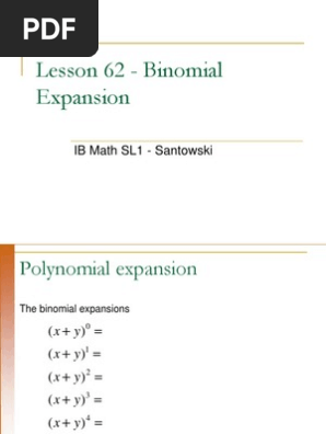 Binomial Expansion Discrete Mathematics Abstract Algebra