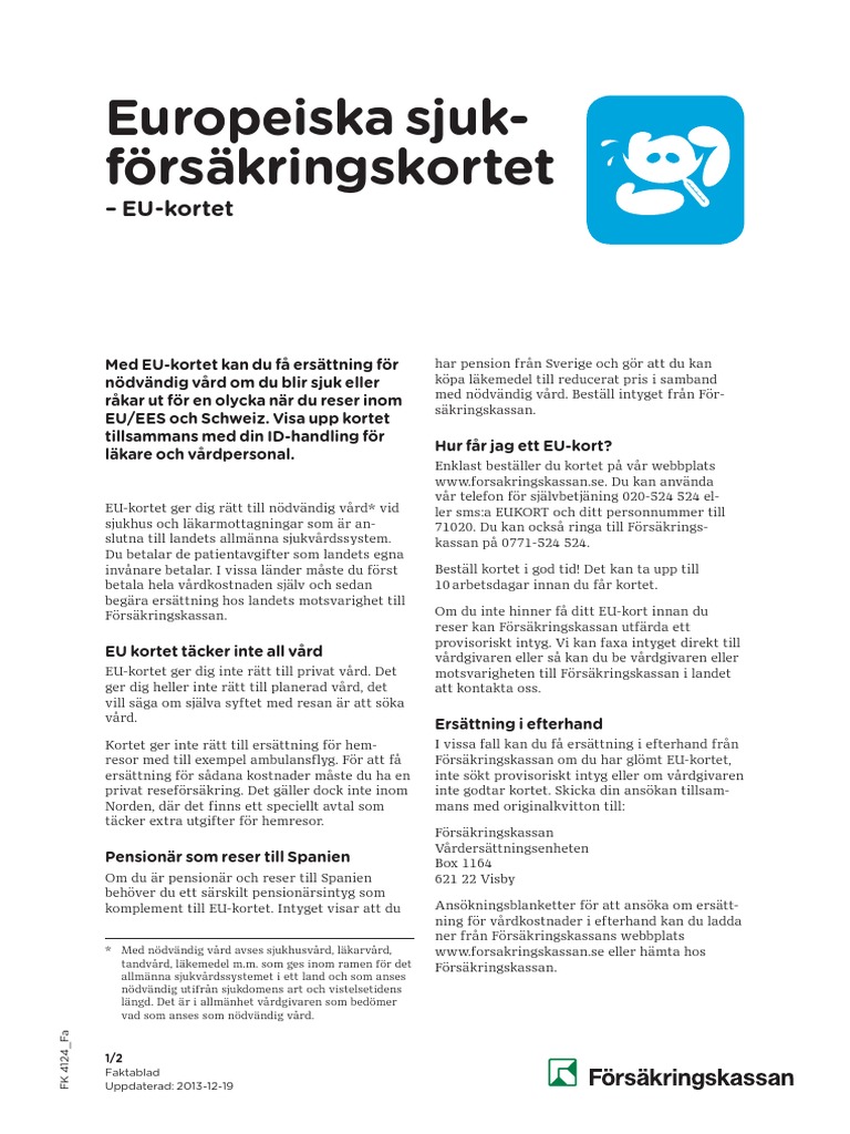Europeiska Sjukforsakringskortet