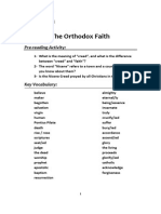 The Orthodox Faith: Pre-Reading Activity