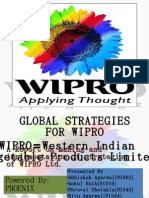 Global Strategies For Wipro Wipro Western and Indian A