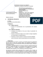 Informe Generador Corriente Alterna