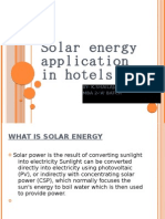 Solar Energy Application in Hotels