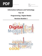 Information Software and Technology Year 10 Programming / Digital Media Revision Booklet 1