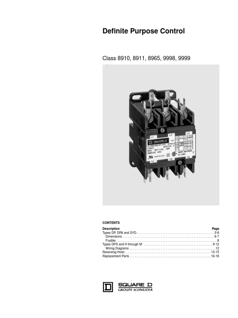 Schneider Electric Definite Purpose Control Catalog PDF Fuse