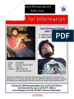 Public Assistance Flyer - Jose Chavez Homicide