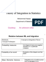 Theory of Integration in Statistics: Courtesy: An Unknown Writer