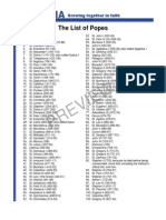 RCIA List of Popes